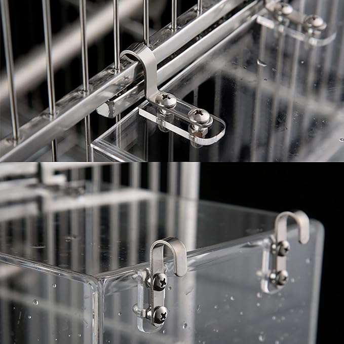 Big Bird Bath Cage, Cleaning Pet Supplies Cockatiel Bird Bathtub - Image 3