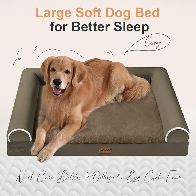 Large Dog Bed Orthopedic Washable: Beds Bolster XL Bed Large Big Dogs Memory - Image 2