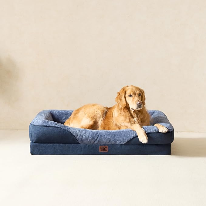 EHEYCIGA Orthopedic Dog Bed for Large Sized Dog, Waterproof Liner & Washable - Image 9