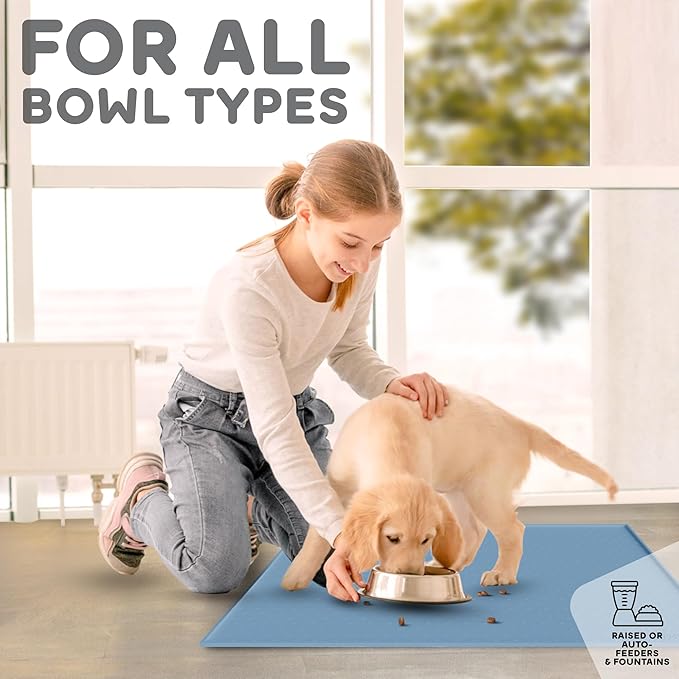 Dog Food Mat - Raised Edges Dogs Mat - Image 6