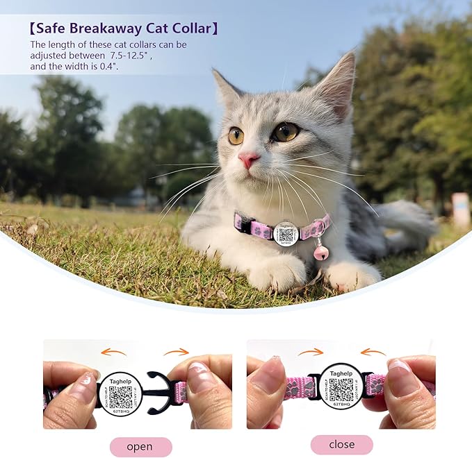 Smart QR Code Cat Collar 2-Pack - Image 2