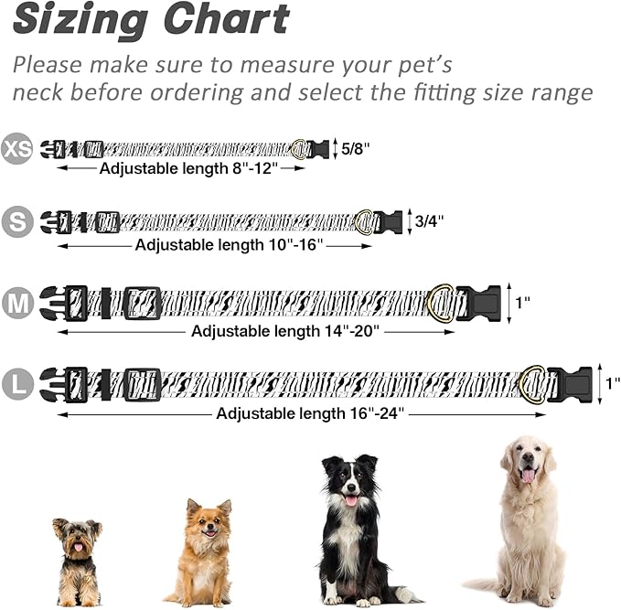 Reflective Dog Collar for Large Dogs, Cute Boho Adjustable Heavy-Duty Nylon - Image 7