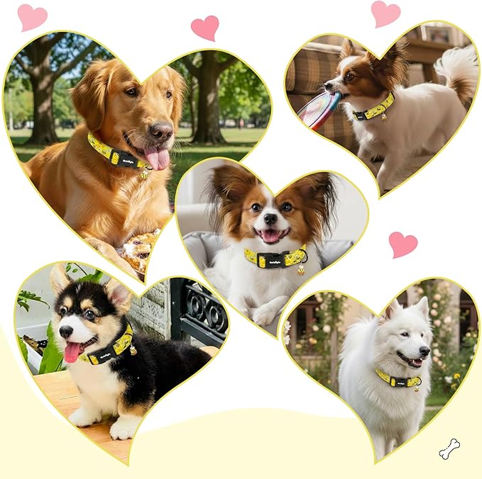 Yellow Dog Collar for Small Dogs, Spring & Summer Theme Small Dog Collars - Image 7