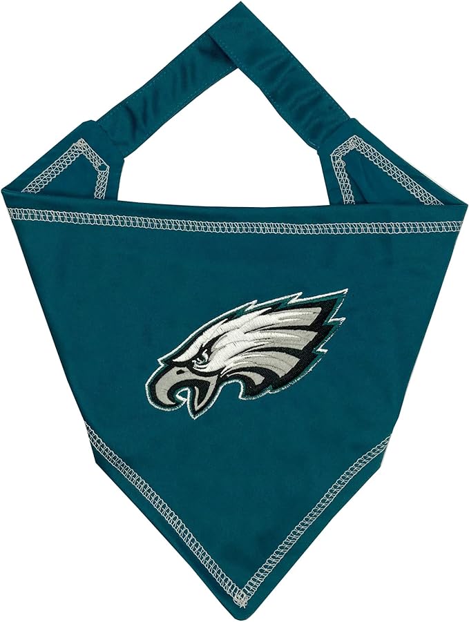 Pets First NFL Philadelphia Eagles TIE Bandana, Small/Medium. Dog Bandana Scarf by PETSFIRST