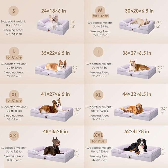 EHEYCIGA Orthopedic Dog Beds for Extra Large Dogs 44x32Inch, Waterproof Memory - Image 2
