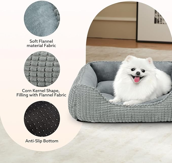 MIXJOY Dog Beds for Medium Dogs Washable, Rectangle Pet Bed Medium Size Dog - Image 3