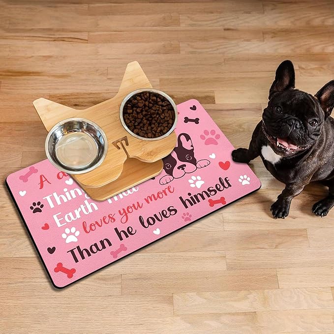 Pet Feeding Mat for Floors Waterproof Dog Mat for Food and Water Absorbent - Image 8