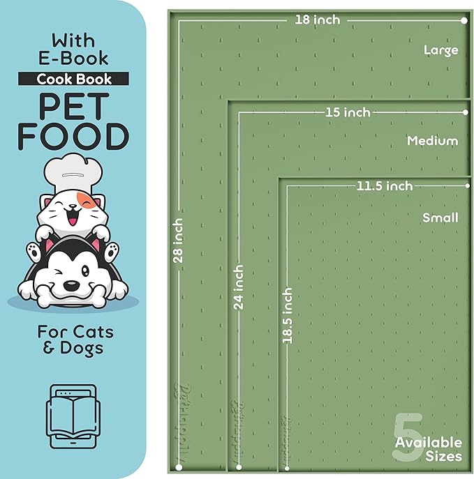 Dog Food Mat - Raised Edges Dogs Mat - Image 2