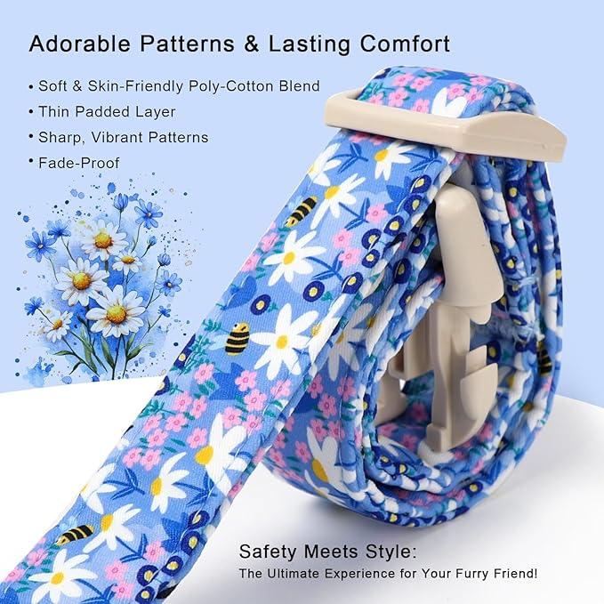 Floral Dog Collar for Medium Dogs - Image 4