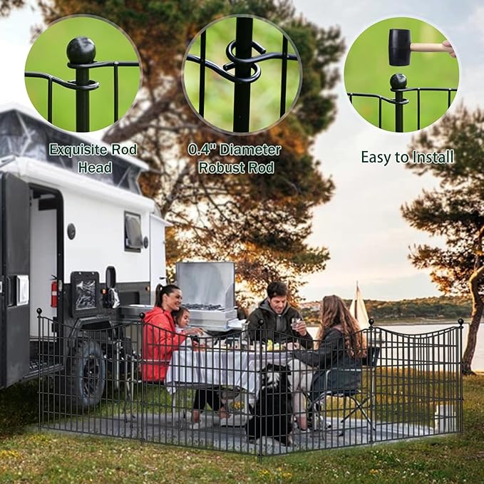 15 Panels No Dig Dog Fence Outdoor - Image 5