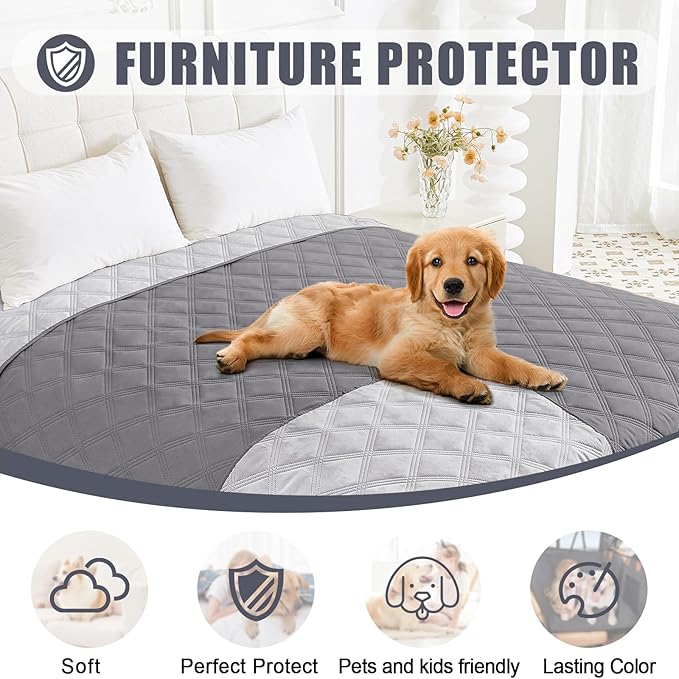 Smiry Waterproof Dog Bed Cover Blanket 82x120, Soft Reversible Pet Blanket - Image 8