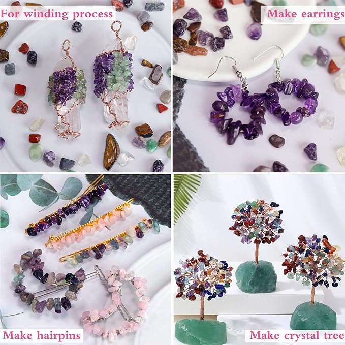 Rose Quartz Healing Crystal Chips Bulk Gemstones Sets Tumbled Crushed Stones - Image 4