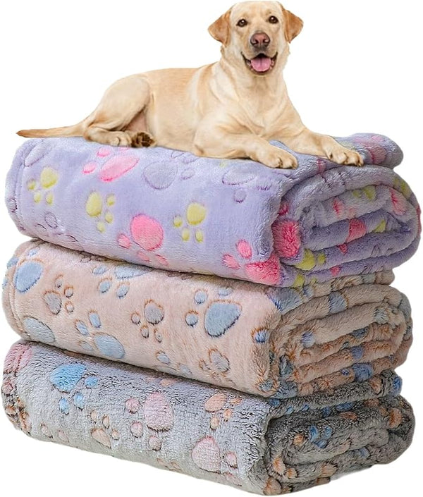 1 Pack 3 Blankets for Dogs, Dog Blanket for Large & Medium Pet Cat, Premium by Gowyeg