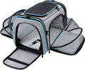 Airline Approved Pet Carrier, Large Soft Sided Pet Travel TSA Carrier 4 Sides by MASKEYON