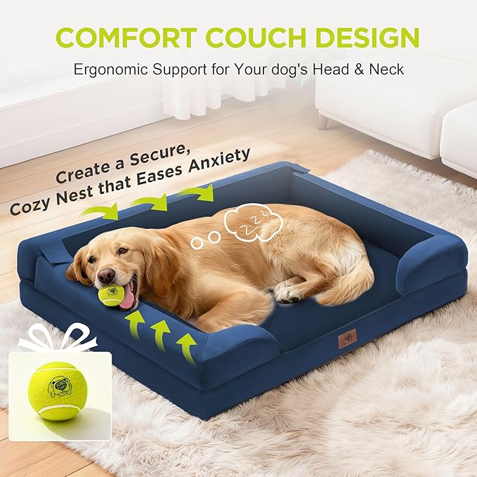 Orthopedic Dog Beds for Large Medium Dogs, Big Waterproof Memory Foam Pet Couch - Image 7