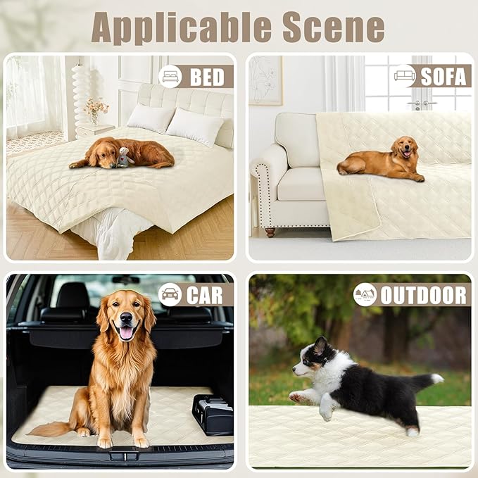 Smiry Waterproof Dog Bed Cover Blanket 68x82, Soft Reversible Pet Blanket - Image 5
