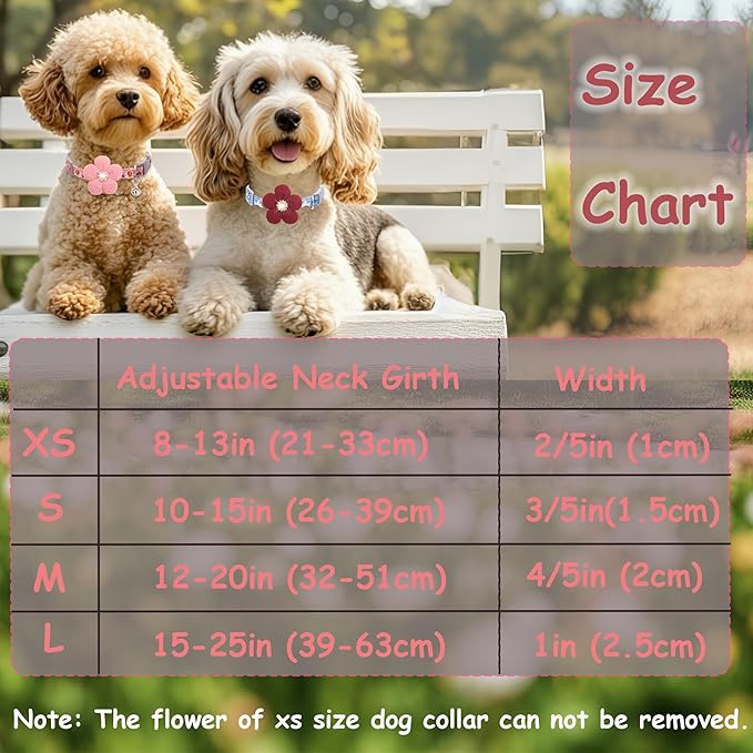 Medium Dog Collar with Flower, Dog Collars - Image 7