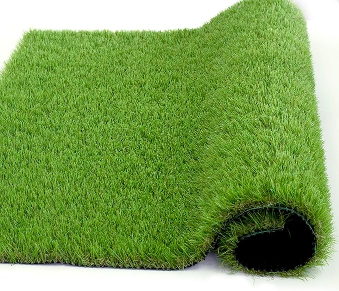 Artificial Grass Rug Outdoor Indoor 11FTX82FT Fake Grass Carpet Green Synthetic - Image 3