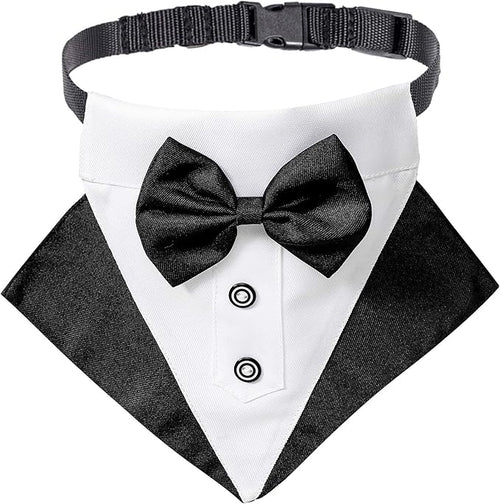 ADOGGYGO Formal Dog Tuxedo Wedding Pet Bandana Collar by ADOGGYGO