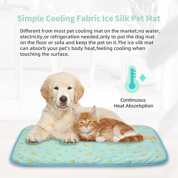 NWK Pet Cooling Mat -20’’ X 16’’ Ice Silk Cooling Mat - Image 3