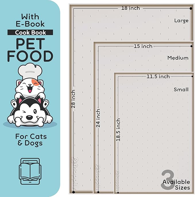 Dog Food Mat - 24x15 Raised Edges Dogs Mat - Image 2