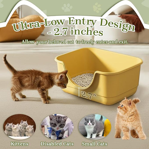 2 Pack Low Entry Small Litter Box - Image 2