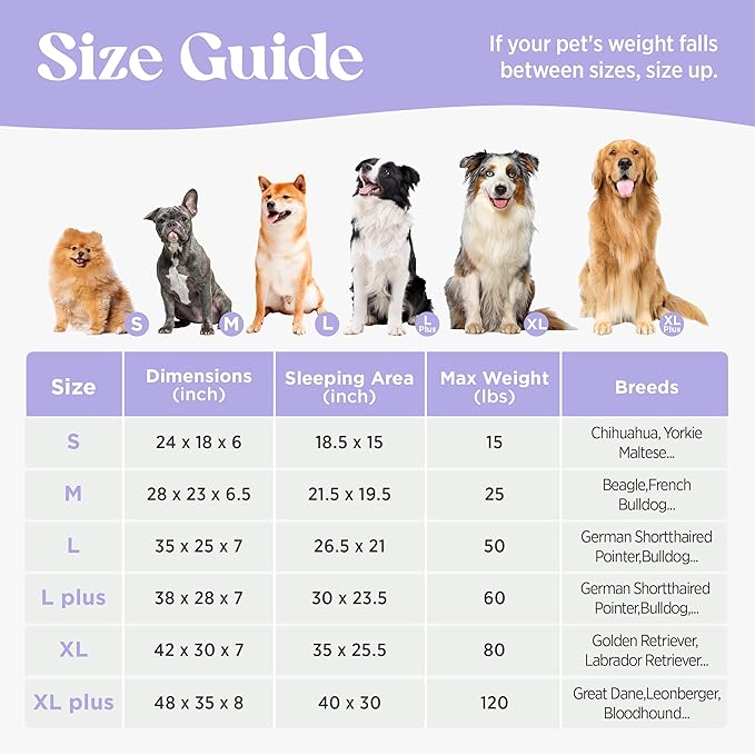 LE SURE Cute Dog Bed Medium Size Dog, Orthopedic Waterproof Medium Pet Beds - Image 5