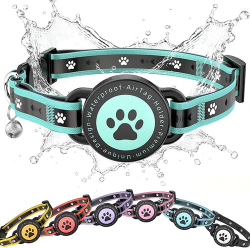 Airtag Cat Collar Breakaway, Reflective Cat Collar by Unknown