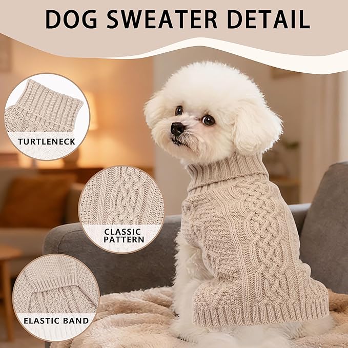 Dog Sweaters for Small Dogs Cute Winter Chihuahua Clothes Pullover Puppy - Image 3