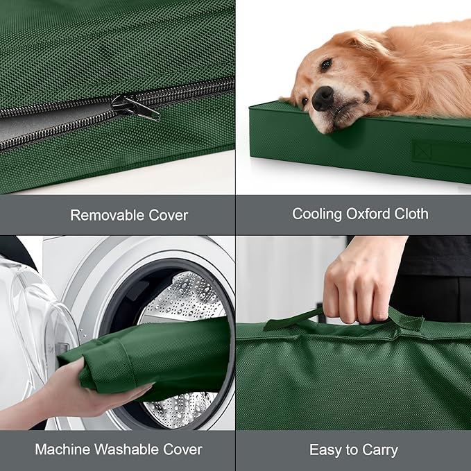 Outdoor Dog Bed for Small Dogs & Cats, Waterproof Dog Crate Mat Orthopedic Egg - Image 6