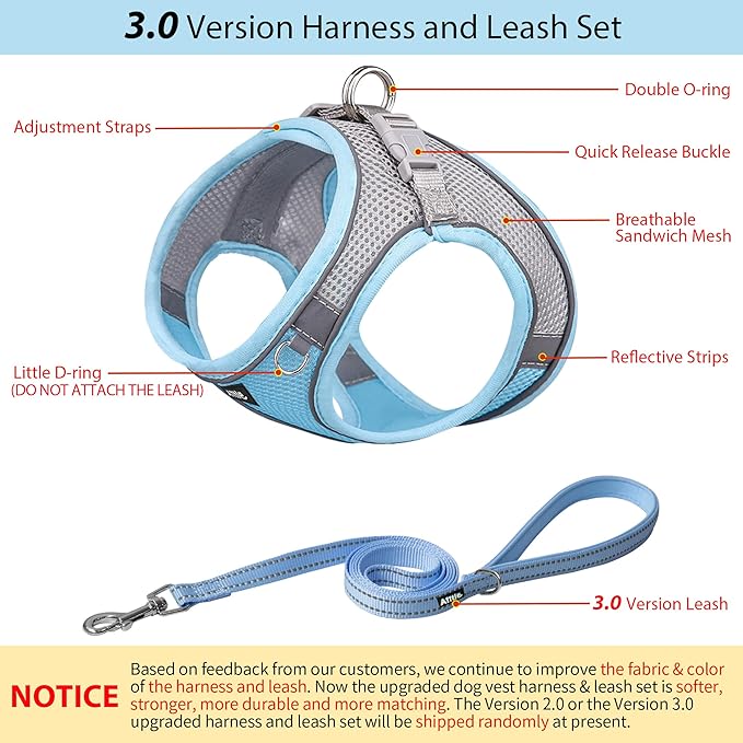 AIITLE No Pull Dog Harness and Leash Set, Step in Adjustable Dog Harness - Image 3