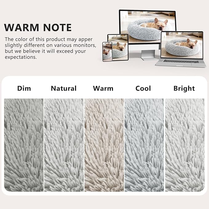 MIXJOY Calming Cat Beds for Indoor Cats, Fluffy Small Cat Cuddler Bed, - Image 5