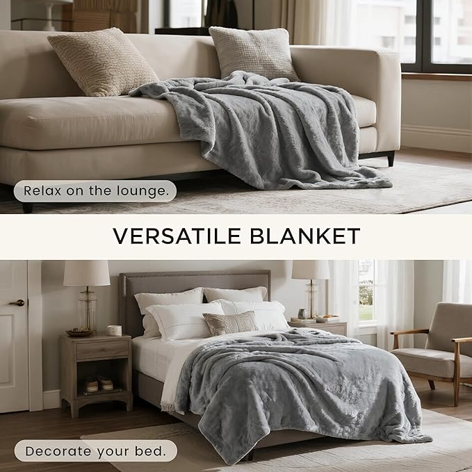 gogobunny Waterproof Bed Blanket, Reversible Sherpa Fleece Throw Blanket - Image 8