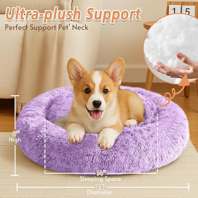 JOLLYVOGUE Calming Dog Bed for Small Dogs - Image 5
