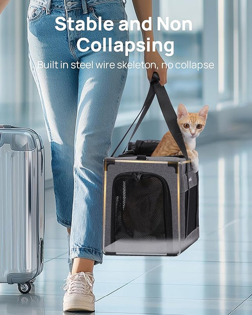 Airline Approved Cat Carrier, Pet Carrier Soft-Sided, Portable Dog Carrier - Image 2