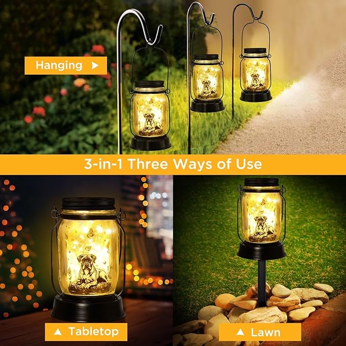 kyoryuger Boxer Dog Gifts for Women/Men Boxer Dog Lovers Solar Lantern Mom - Image 5
