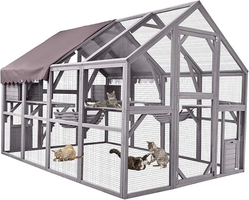 Aivituvin Extra Large Catio Outdoor Cat Enclosure Window Design by Aivituvin