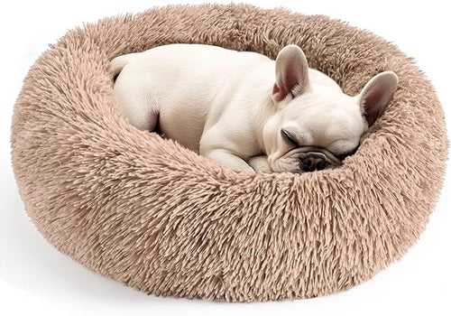 28in Large Dog Bed, Medium Size Dog and Cats, Calming Donut Bed by Hoewina