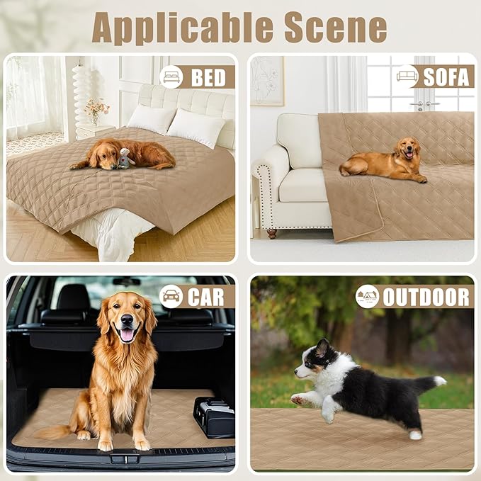 Smiry Waterproof Dog Bed Cover Blanket 52x82, Soft Reversible Pet Blanket - Image 5