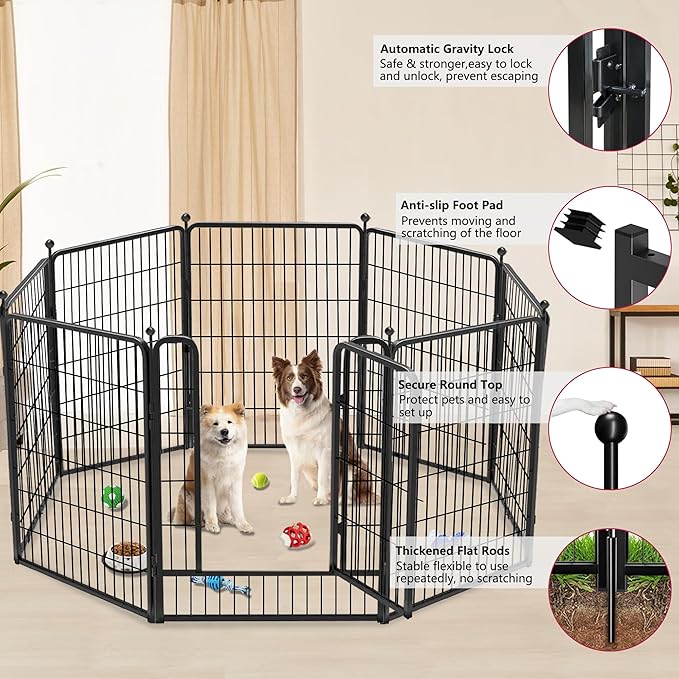 Dog Playpen 40 inch 30 Panels Indoor Outdoor Dog Pen - Image 4