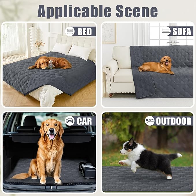 Smiry Waterproof Dog Bed Cover Blanket 52x82, Soft Reversible Pet Blanket - Image 5