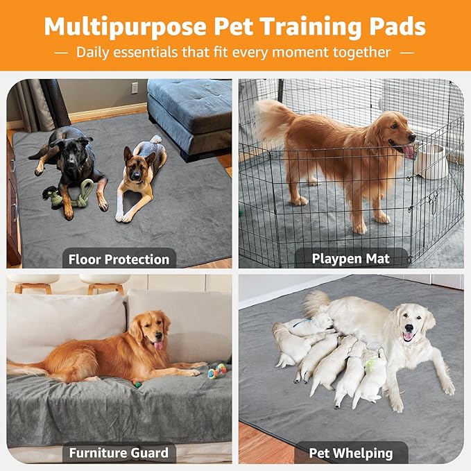 Washable Dog Pee Pads 36x36 2Pack Reusable Puppy Pads, Absorb Dog Mats Non-Slip - Image 9