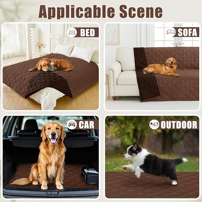 Smiry Waterproof Dog Bed Cover Blanket 82x120, Soft Reversible Pet Blanket - Image 5
