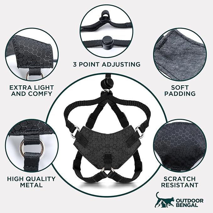 Houdini™ Escape Proof Cat Harness and Leash Set by OutdoorBengal – Turquoise - Image 8