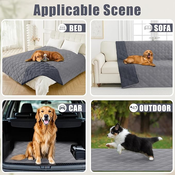 Smiry Waterproof Dog Bed Cover Blanket 68x82, Soft Reversible Pet Blanket - Image 5
