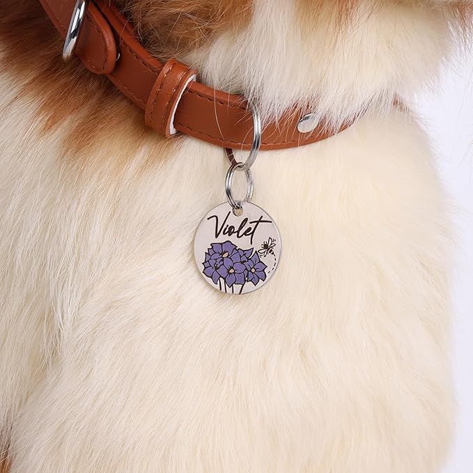 MYXGY Colorful Dog Tags Personalized, Engraved Dog Tags - Image 2