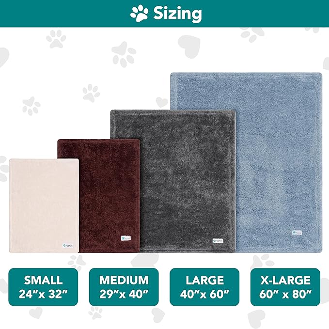 PetAmi Dog Blanket for Large Medium Dogs Grey, Fluffy Soft Puppy Blanket - Image 7
