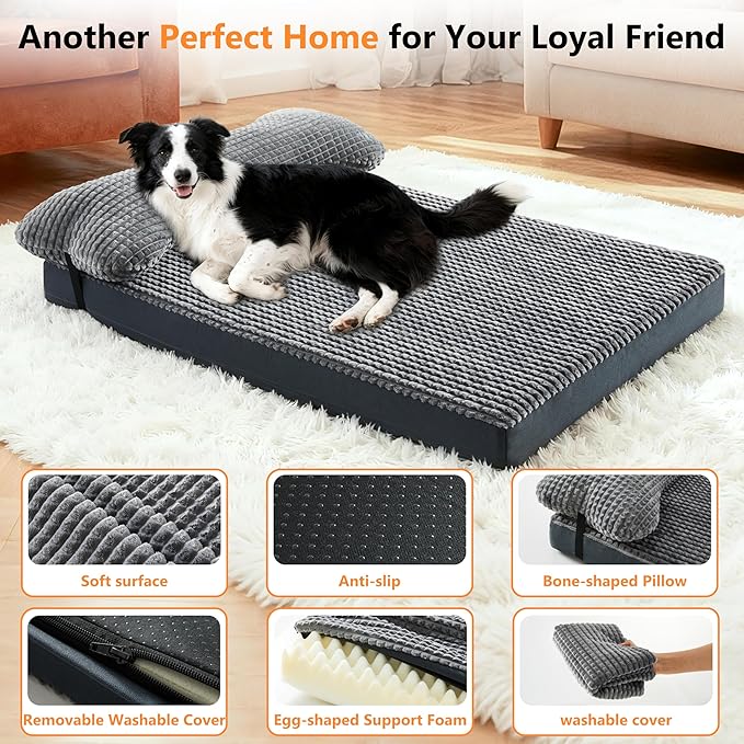 KISYYO Orthopedic L Dog Beds for Large Dogs - Image 7