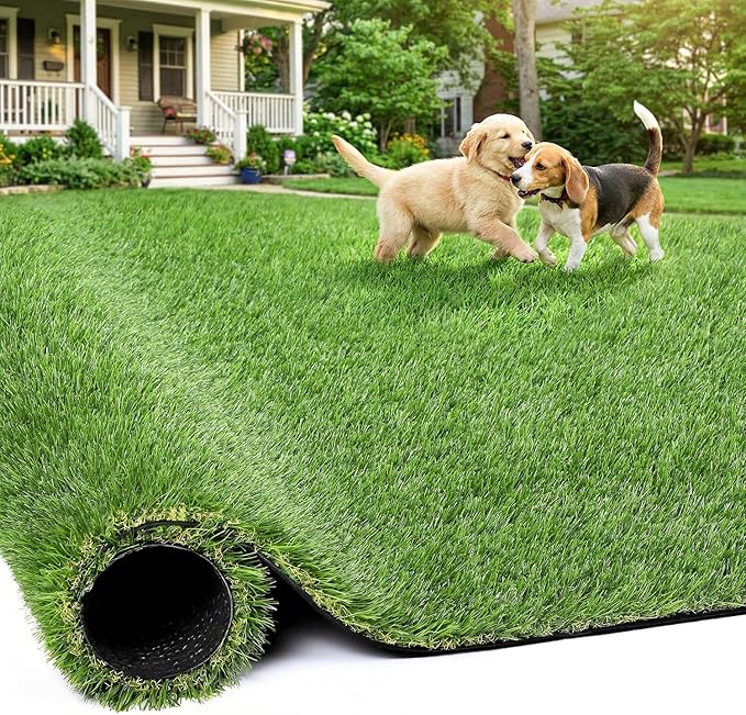 Artificial Grass Rug Indoor Outdoor, 7 x 15FT Faux Grass Turf by JOCOEVOL