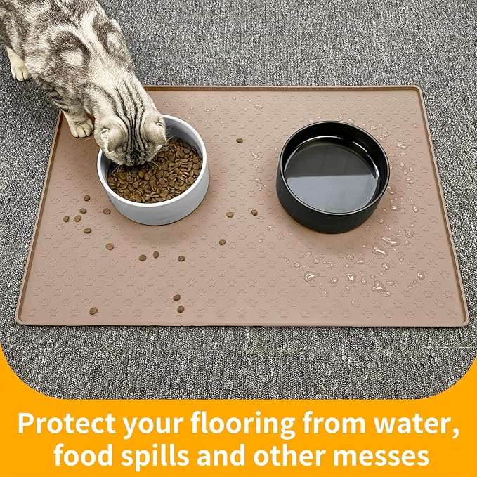 Ptlom Silicone Dog Food Mat Waterproof Pet Feeding Mat - Image 5